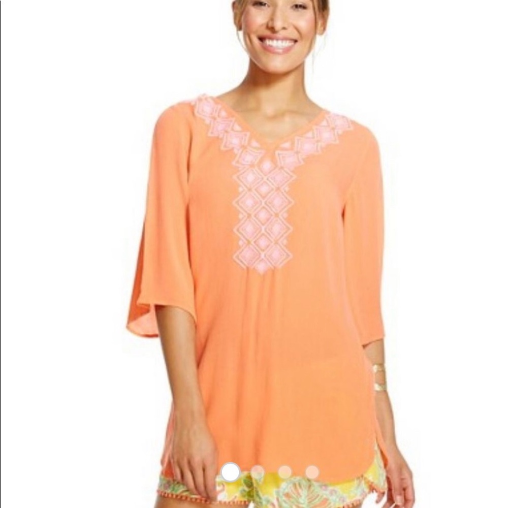 Lilly Pulitzer size large orange pink tunic